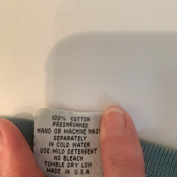 Ever Blue cotton fringe top with beads size L teal great condition - Picture 10 of 11